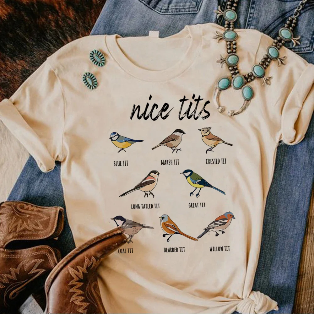 Nice Tits t-shirts women streetwear funny anime Tee girl manga clothing