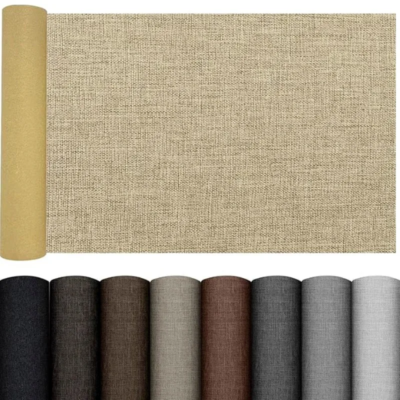 

Self-adhesive Linen Fabric for DIY Handicrafts Packaging Jewelry Drawer Book Cover Wall Cabinet Renovation Linen Repair Patches