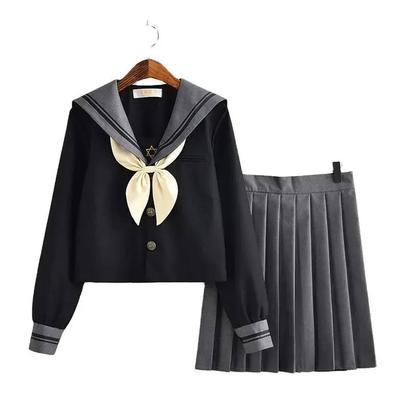 Japanese School Uniform JK Uniform Girl S-XXL JK Japanese College Style Suit Sailor Costume Women Sexy Shirt Pleated Skirt