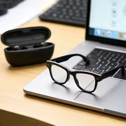 M02 AI Smart Glasses Bluetooth Call Music Player 8MP Camera 100+ Languages Translation Sunglasses with Charging Box