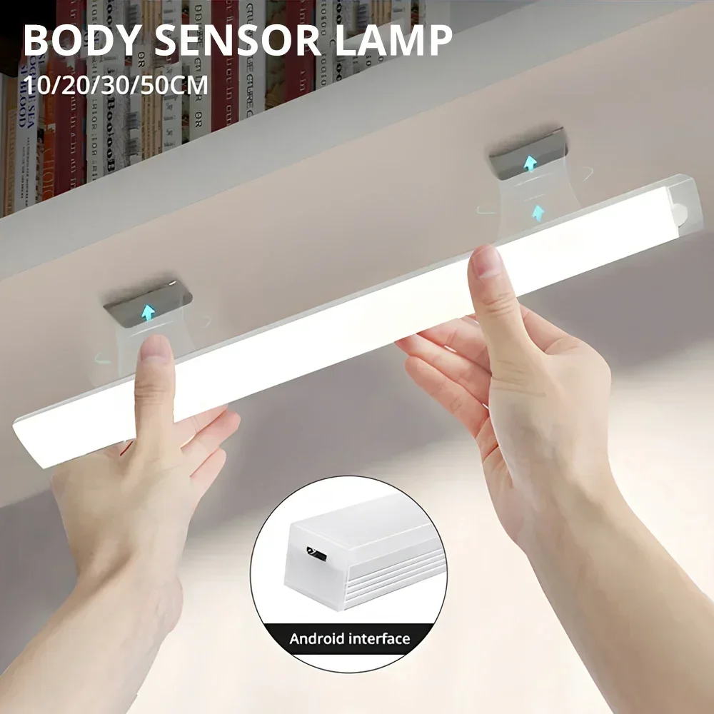 

Motion Sensor Wireless LED Lamp USB Rechargeable Magnetic Night Lights For Wardrobe Room Closet Kitchen Aisle Tube Detector Bulb