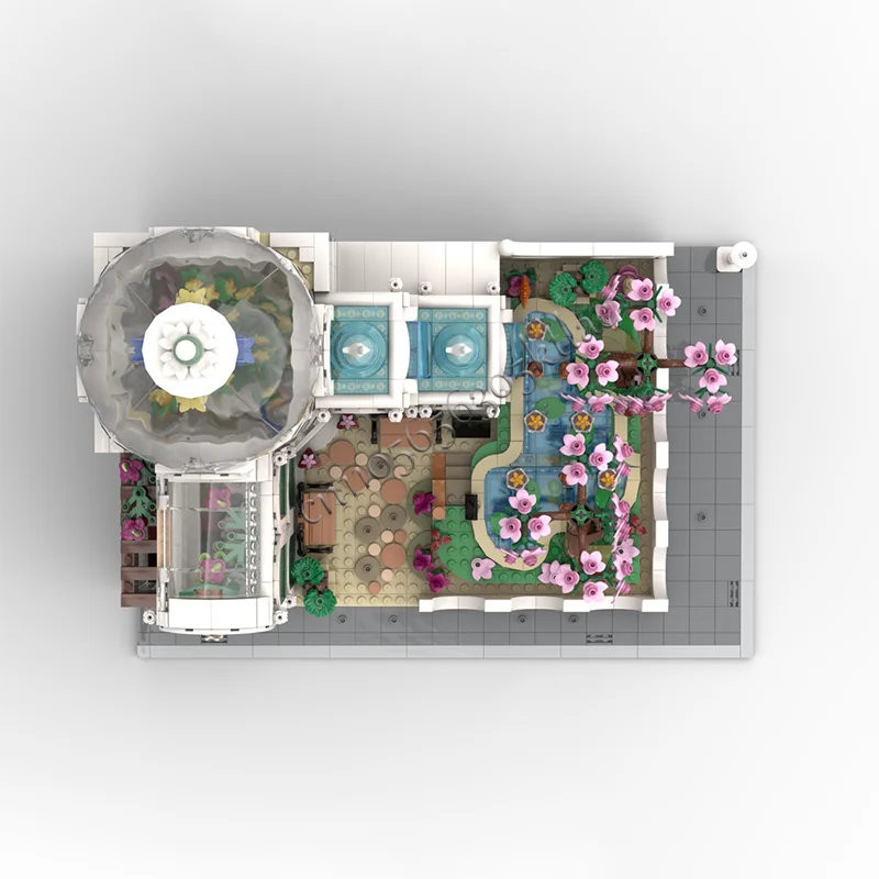 حار 2241 قطعة القرون الوسطى الفاخرة حديقة نباتية وحدات نموذج العمارة بنة Diy بها بنفسك التعليم الجمعية الاطفال اللعب الهدايا