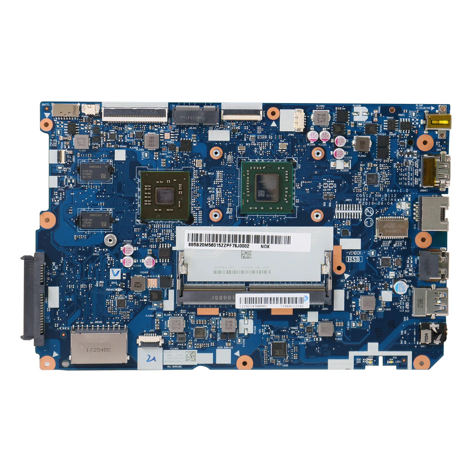 CG512 NM-B112 For lenovo Ideapad 110-15AST Laptop Motherboard With A9-9400 CPU R5 M430 2GB-GPU FUR: 5B20M56015