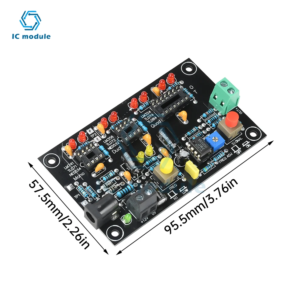 DC 12V T2 Operational Amplifier High Speed Low Speed Operational Amplifier Tester Single Op Amps Dual Op Amps Quad Op Amps