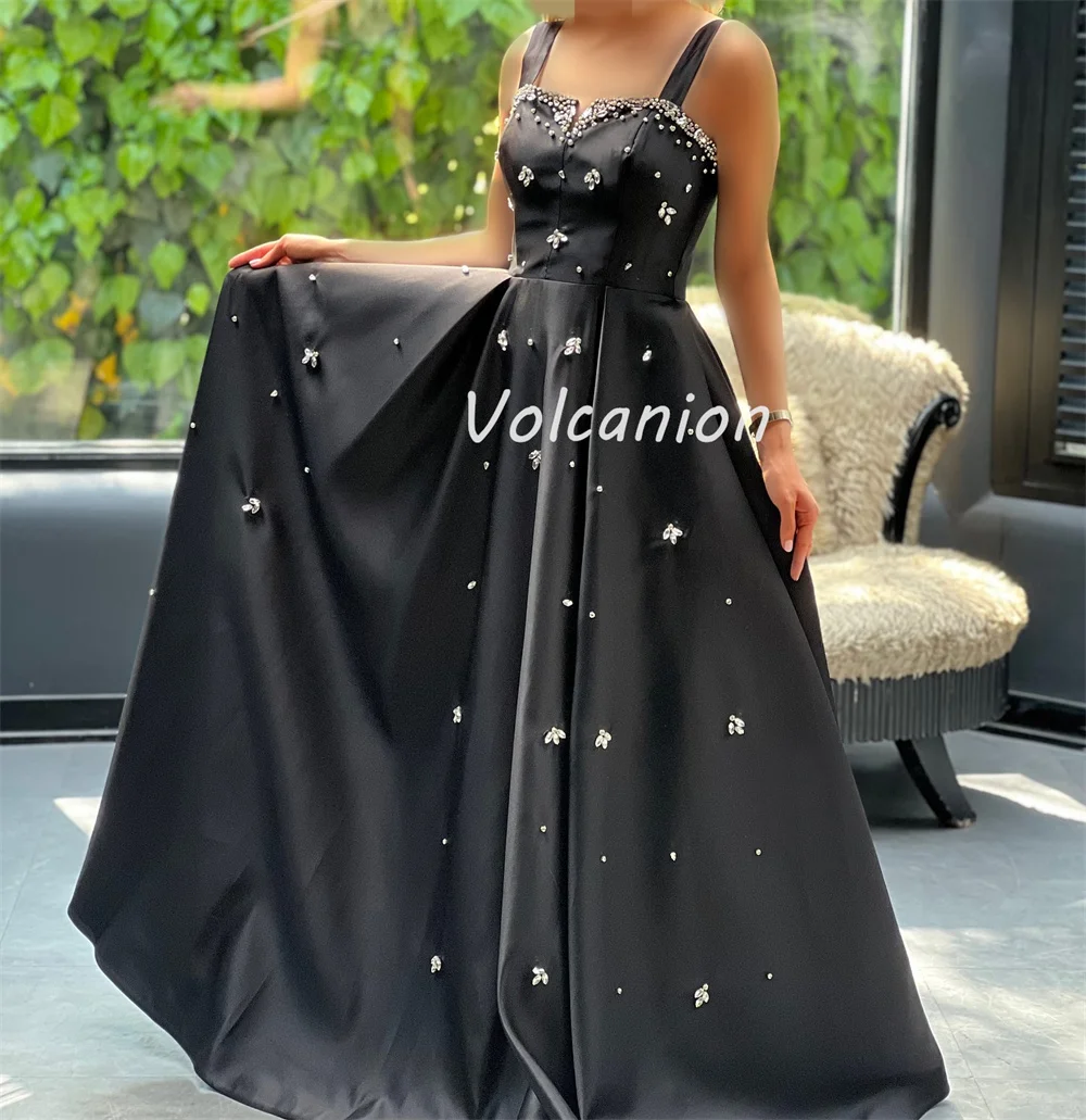 Abiti lunghi personalizzati squisiti di alta qualità Charmeuse con strass drappeggiati A-line con cinturino per spaghetti Abiti da cerimonia su misura retrò