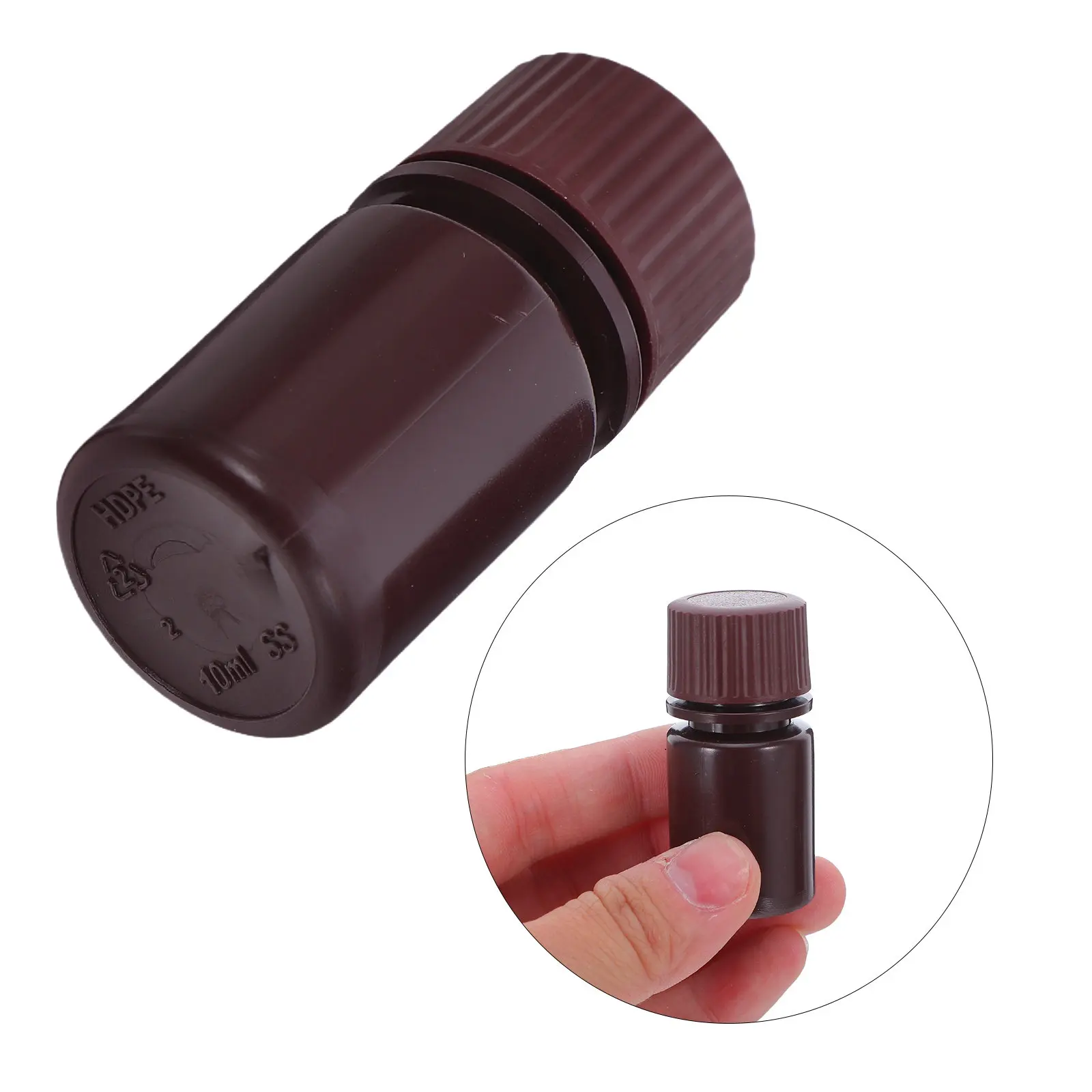 

12Pcs Brown Wide Mouth Reagent Bottles Leakproof Airtight Chemical Sample Storage Laboratory Plastic Bottles Chemical Lab Bottle