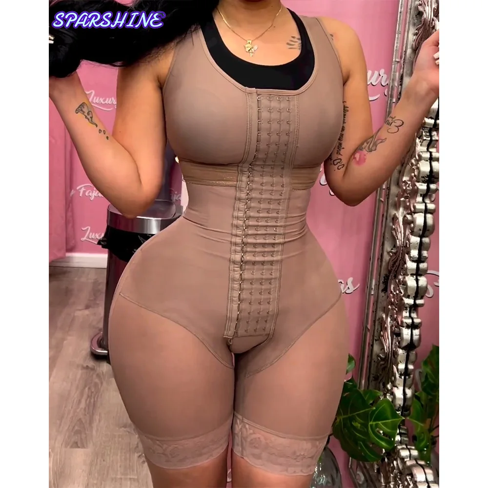 

Fajas Colombianas Full Body Shapewear With Bra High Compression Slimming Shapewear Bodysuit Corset Abdomen Control Underwear