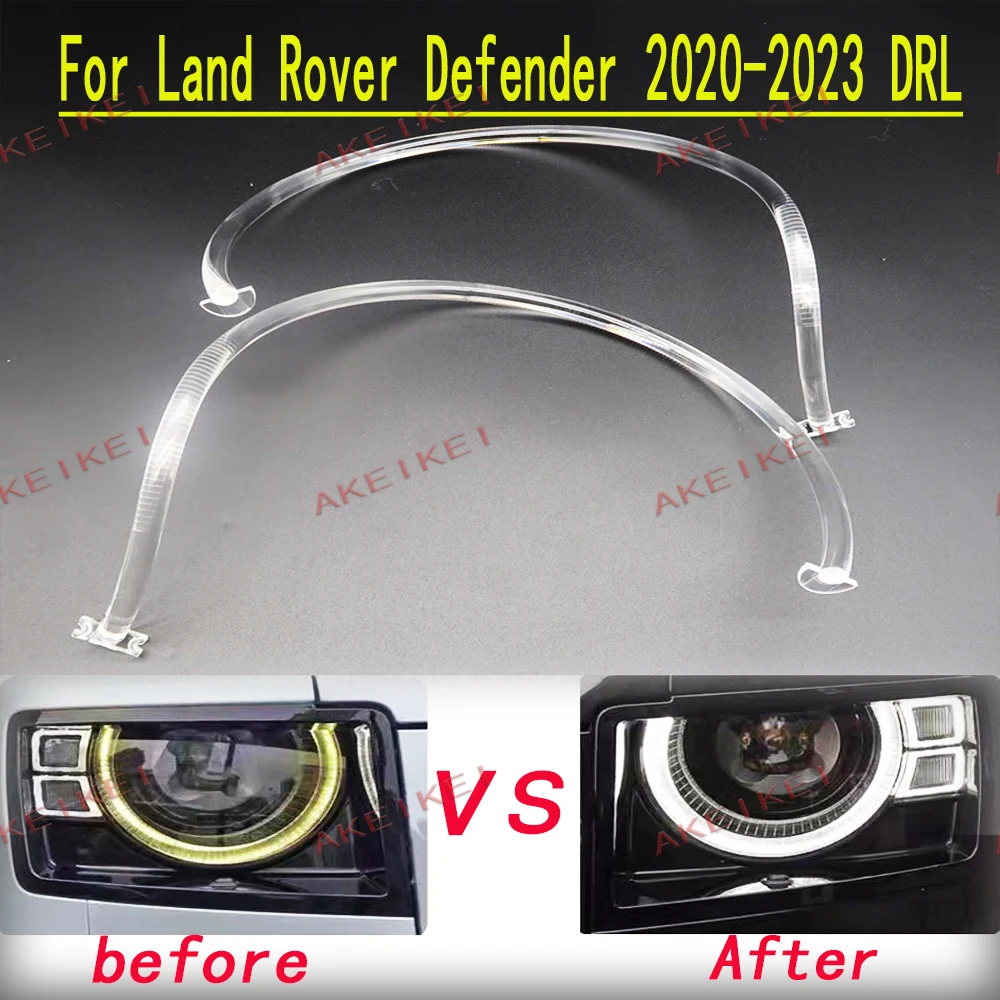 Para Land Rover Defender 2020-2023 tablero DRL coche DRL faro guía de luz tira de luz de circulación diurna barra de tubo