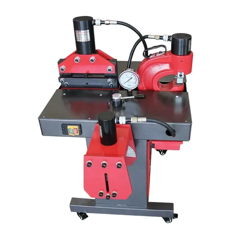 Support Customization 3 In1 VHB-200 Hydraulic Multifunctional Copper Busbar Processing Machine Cutter Bend Punchi