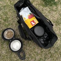 Stainless Steel Pet Dish Set Stainless Steel Double Dog Bowls with Hanging Storage Bag for Camping Travel 2 for Outdoors for Pet