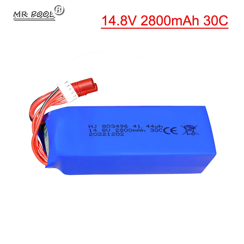 

14.8V 2800mAh RC 4s 30C 803496 Lipo Battery with Banana plug For FT010 FT011 RC boat RC Helicopter Airplanes Car Quadcopter