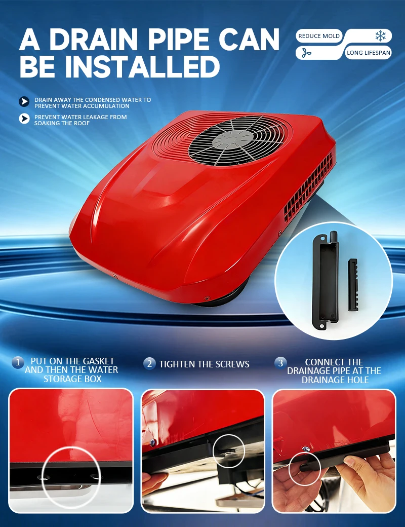 

New 12V 24V Roof Top Air Conditioner for Truck RV Tractor-Parking Air Conditioner for Self-propelled Camper
