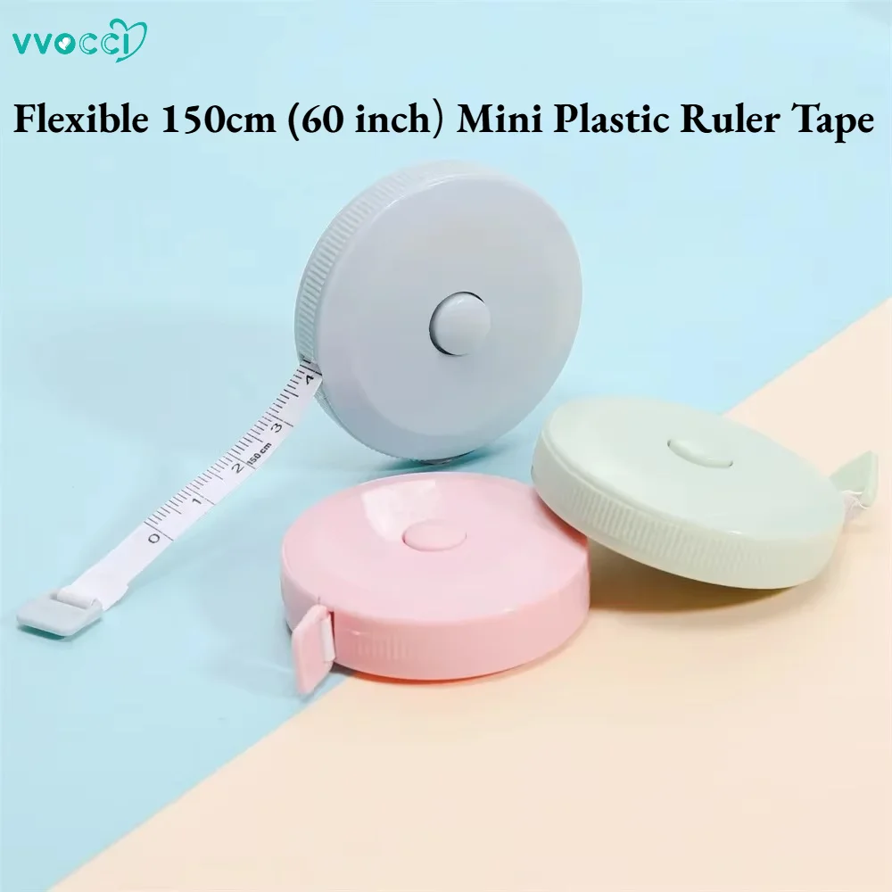 Flexible 150cm (60 Inch) Mini Plastic Ruler Tape –Precision Measuring Accessory for DIY Jewelry Making, Resin Art&Craft Projects