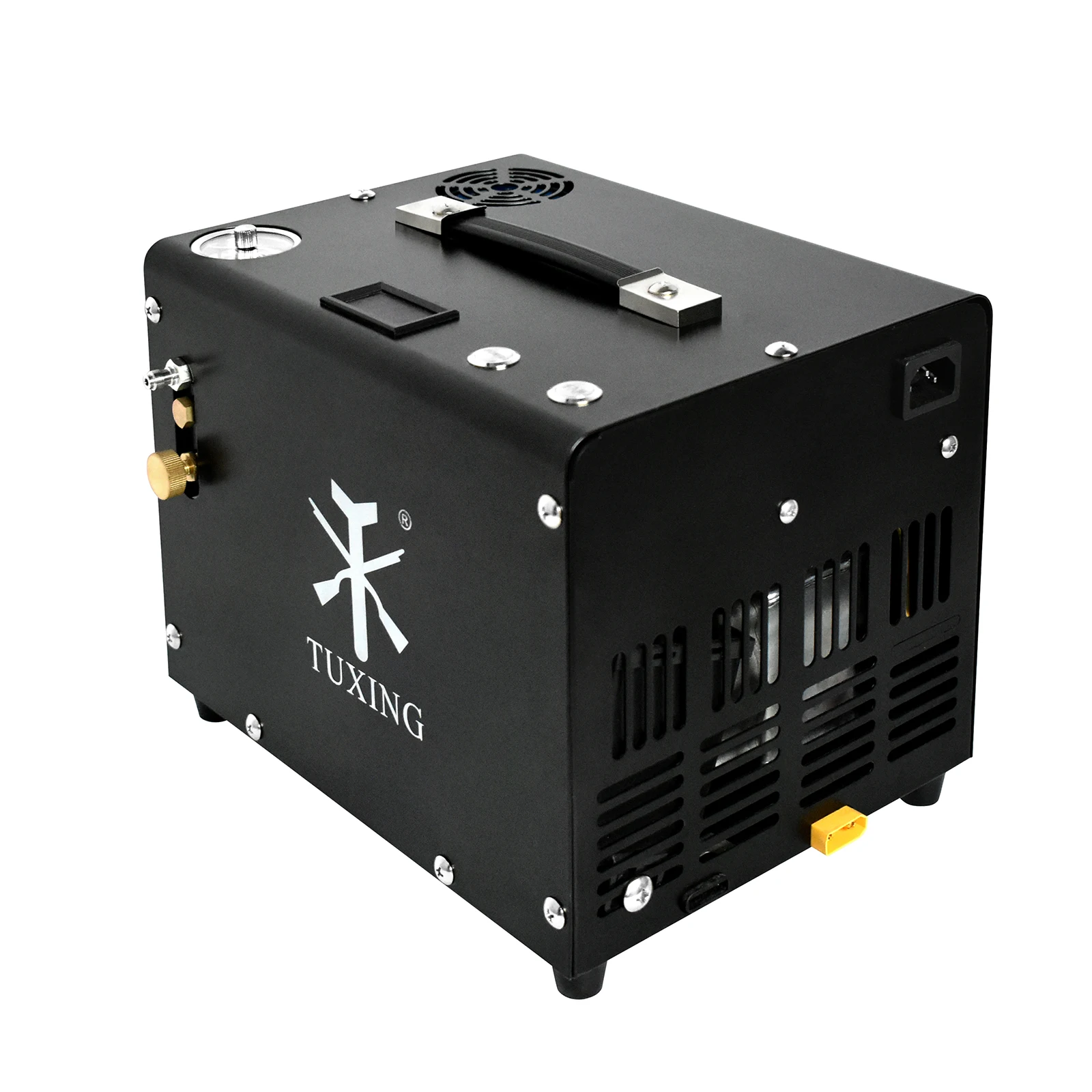 TUXING 4500Psi 300Bar PCP Air Compressor High Pressure Electric Built-in Power Adapter Compressor for PCP Diving Tank TXET062