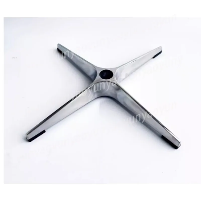 Thickened Aluminum Alloy Four Star Cross Leg Chassis Swivel Chair Base Replacement Accessory for Office Chair Table Furniture