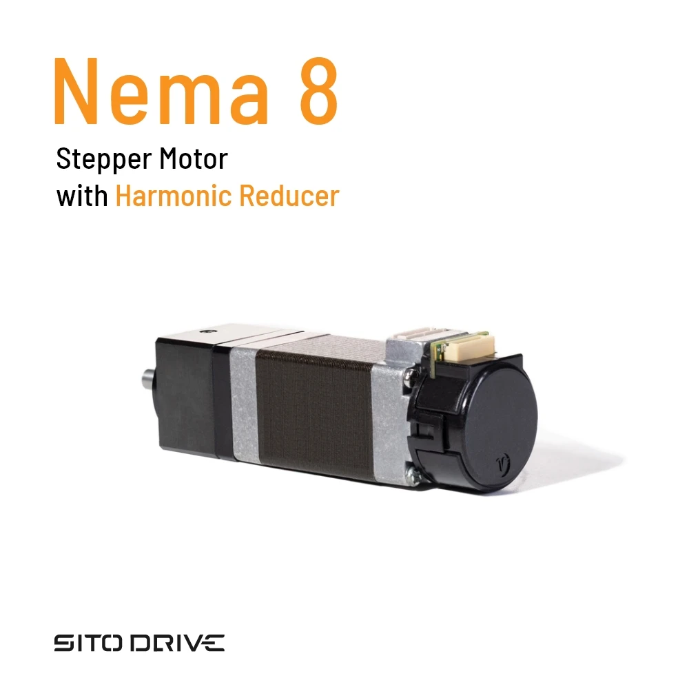 SitoDrive Nema 8 Stepper Motor Micro Servo Motor with High Precision Harmonic Drive Gear CSF-5 Mini Motor for Semiconductor