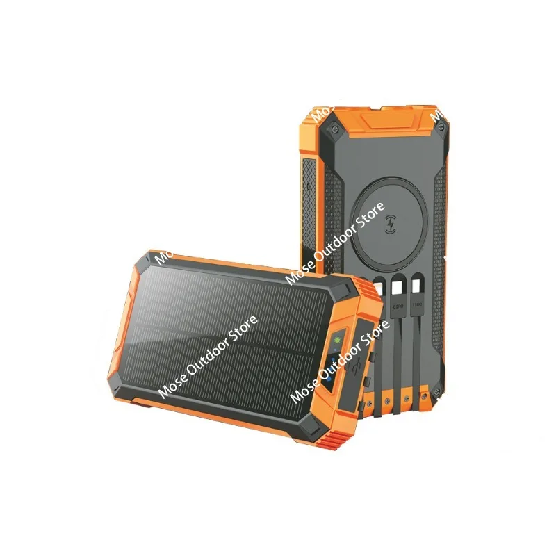 Best Seller Power Bank Solar Waterproof 20000mah Type C Port Folding Solar Power Bank with Wireless Charging