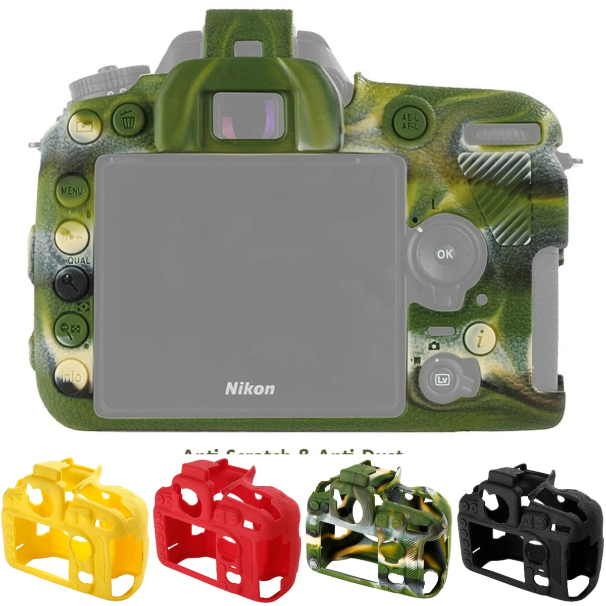

For Nikon D500 D750 D800 D810 D850 Silicone Rubber Skin Armor Case