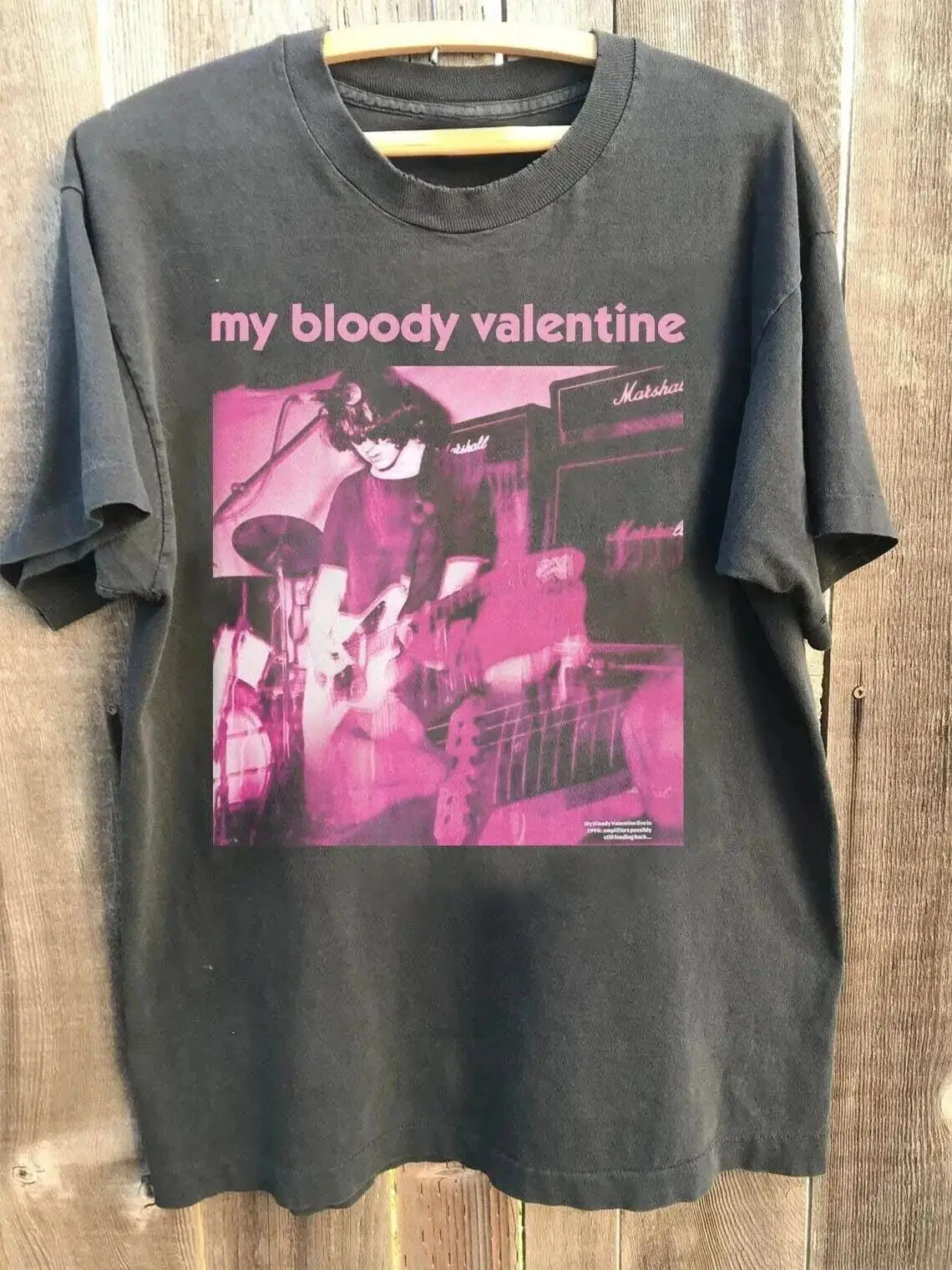 

Vintage Y2K Round Neck Tee My Bloody Valentine Feed Me with Your Kiss Print Short Sleeves Cotton T-shirt Fashion Casual Tops