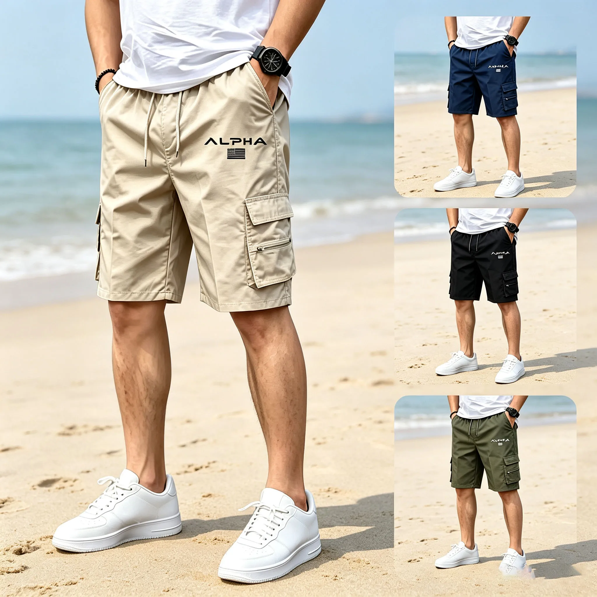 2026 New Independence Day Flag Cargo Shorts, American Flag Print Cargo Shorts, Summer Cargo Work Camping Multi-pocket Shorts, St