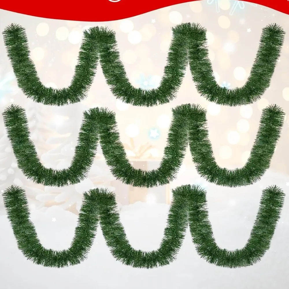

Christmas Decor Artificial Rattan Pine String Lights 50LED with Lights Simulated Wreath Decor Greenery Hanging Ornament