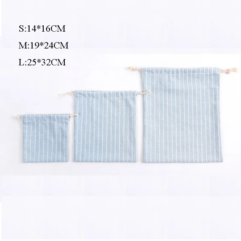 Cotton Linen Drawstring Cosmetic Bag Gift Bag Travel Luggage Packing Pouch Storage Bags for Wedding Christmas Jewelry Packaging