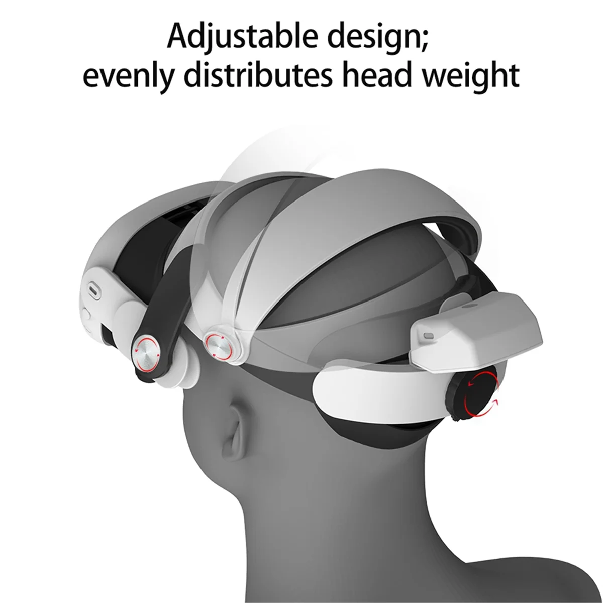 حزام رأس مطور لحزمة بطارية 3/Quest 3S 6000 مللي أمبير في الساعة قابلة للفصل