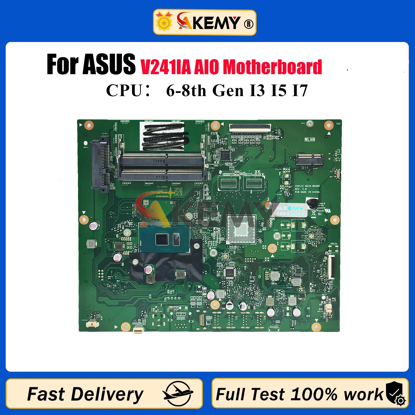 

V241IA Motherboard For ASUS Vivo AiO V241I V241IA V241IC V241ICR Mainboard With I3 I5 I7 CPU 100% tests OK fast shipping stk