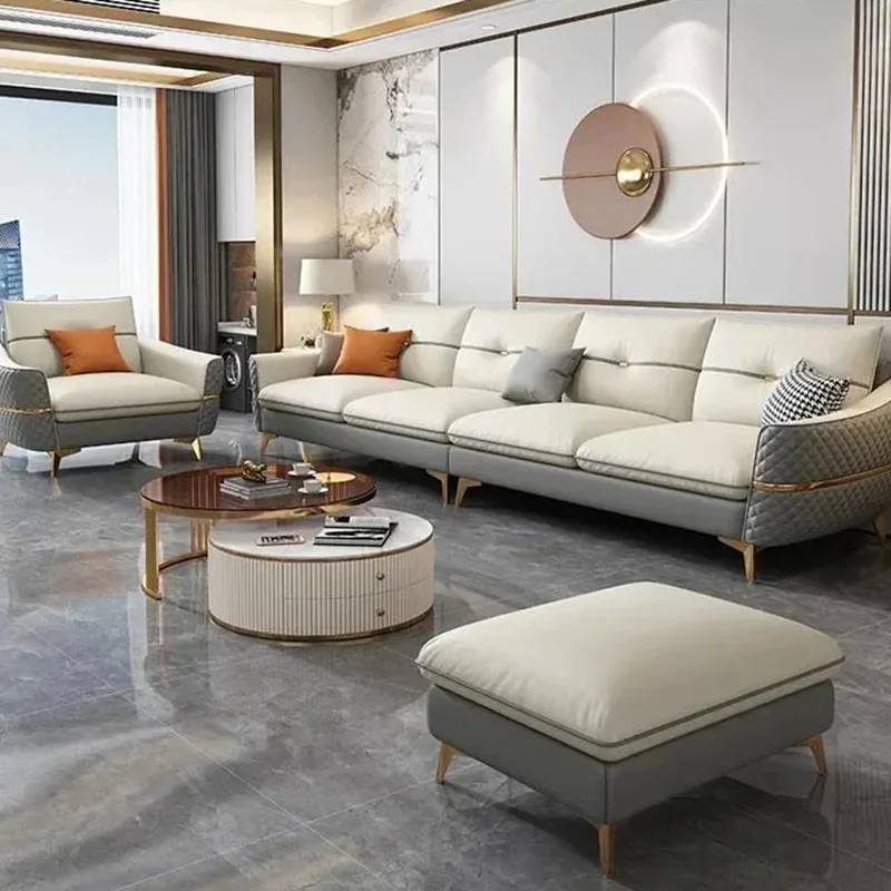 House Elegant SofaS Leather Nordic Modern Sectional Sofas Lazy Living Room Universal Individual