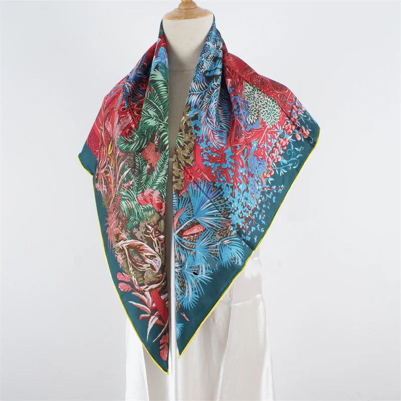 90 Silk Scarf 14MM 100% Twill Silk Scarf Neckerchief Foulard Echarpe