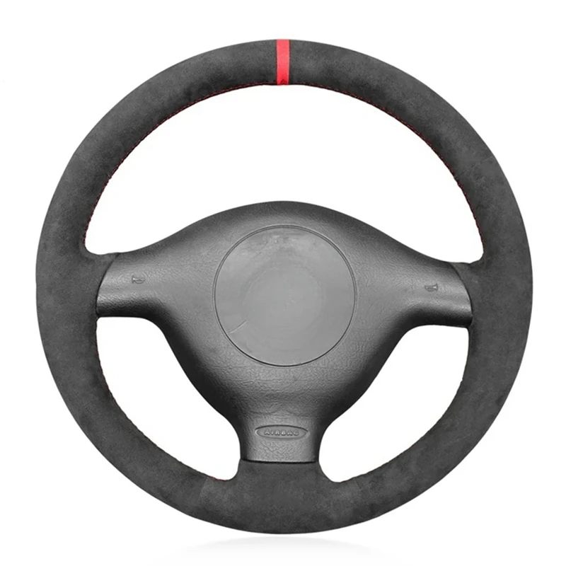 Anti-Slip Suede Leather Car Steering Wheel Cover For Seat Leon MK1 Volkswagen VW Golf 4 IV Passat B5 Variant Polo Skoda Fabia 1