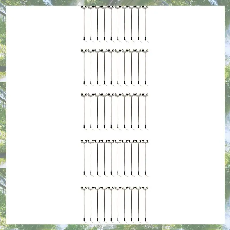 L73A 2025-50 Stuks 2Led Straatlantaarn 1:100 Ho Schaal Straat Licht Landschap Mini Lantaarnpaal Voor Zand Tafel model 2