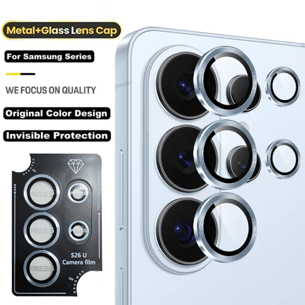 NNBILI 1 Set für Samsung Galaxy S26 S25 S24 S23 Ultra S26 Kamera-Objektivschutz, Individuelle Metall-Objektivschutzfolien Einfach zu Installieren