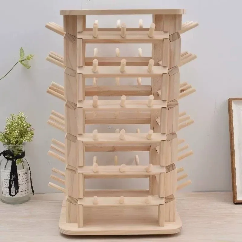 72-Axis desktop multi-functional shelf rotatable large spool pagoda jade thread jewelry storage rack stall display rack