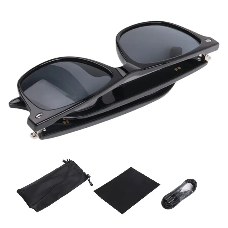 E13 Smart Glasses With Headphones Hands-Free Calling Music Photograph Black C Smart Glasses 1Set