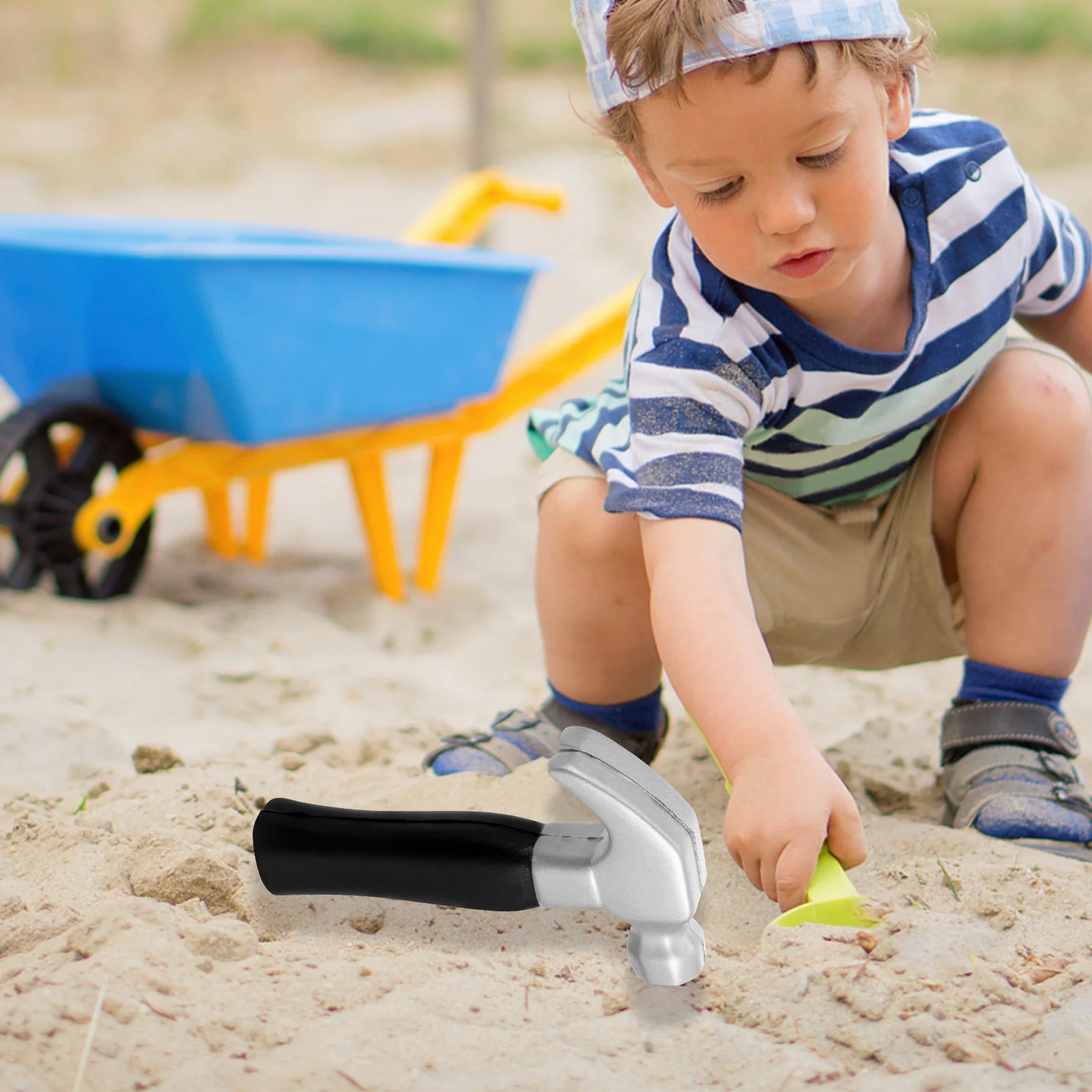 

2Pcs Kids Knocking Hammer Small Lightweight Hammer Portable Safe Handheld Ergonomic Kids Play Props Game Props