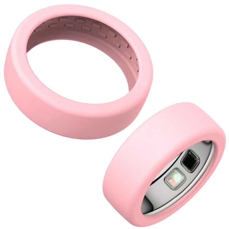 2Pieces Silicone Rings Protector Case Rings Protective Shell Silicone Texture Scratch Resistant for Daily Use E0BF
