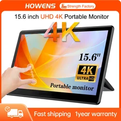 HOWENS 15.6 inch 4K FHD Portable Monitor Touch Screen Dual Speakers HDR IPS RGB Gaming Display for Laptop Switch Xbox PS4/5