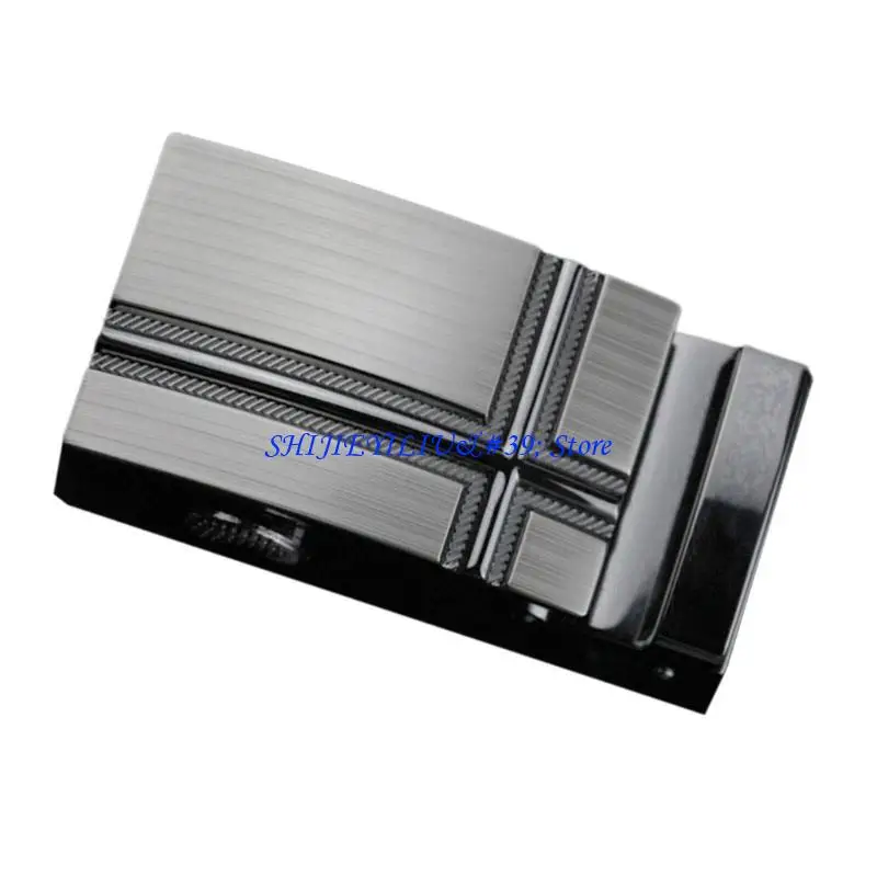 E21F Unique Men Plaque Belt Buckles Ratchet Belt New Replacement Leather Buckles Versatiles Accessory for Daily Use