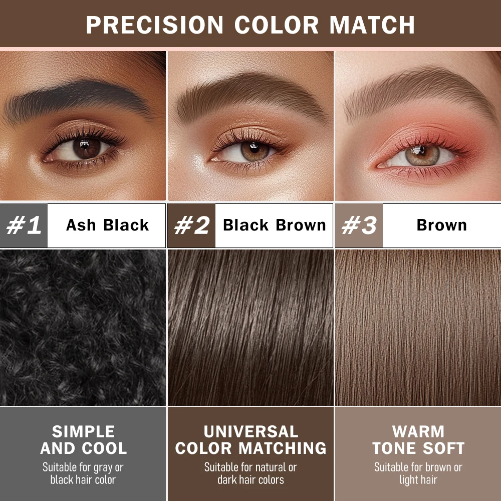 Multi-Fork Fluffy Liquid Eyebrow Pen waterproof Long Lasting Brow Natural Smooth Simulated Fine Flu Brow Pencil Eye Makeup