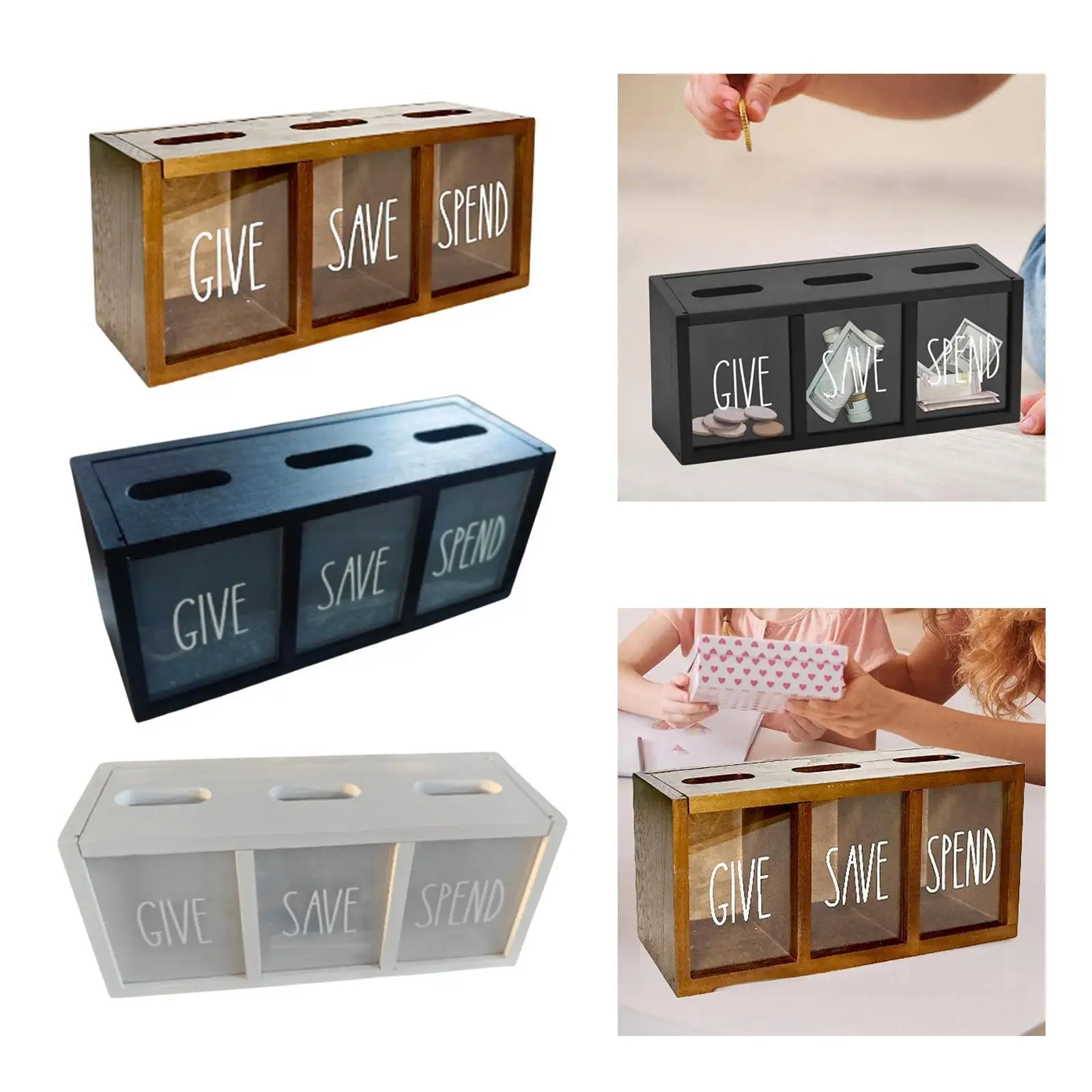 

Money Saving Box Desktop with Compartments Collection Boys Girls Money Bank
