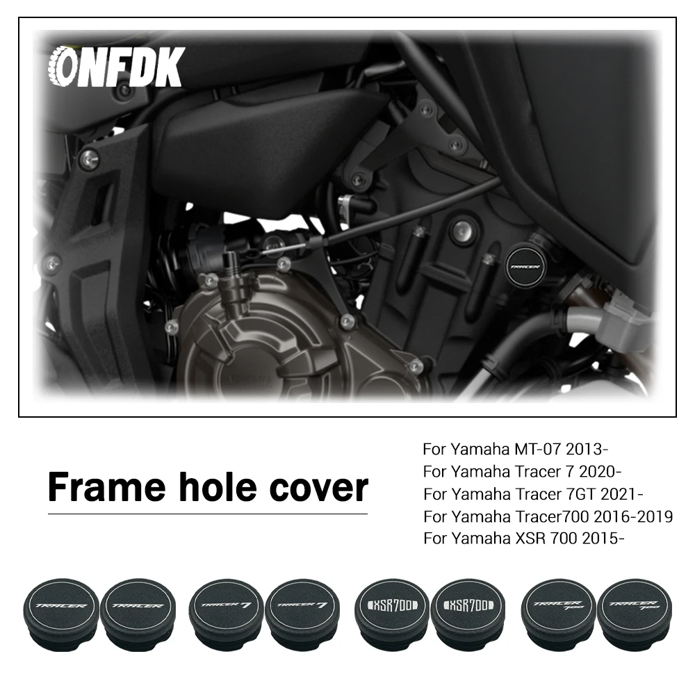 

For Yamaha Tracer7 Tracer7GT Tracer700 TM-07 XSR 700 Motorcycle Accessories Frame Hole Cap Plug Decorative Cover Frame Cover Set
