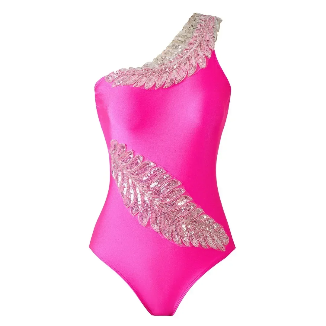 Maillot de bain une pièce sexy pour femme, nouveau, populaire, document solide, cuir chevelu, ensemble deux pièces, en stock, 2025