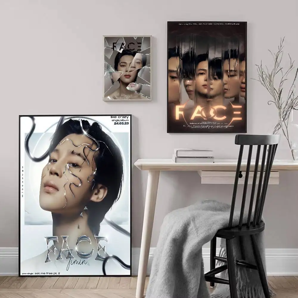 Singer J-Jimin Kpop Face Poster Print A5 A4 A3 A2 Wall Art Decor For Room Office Gift For Fans