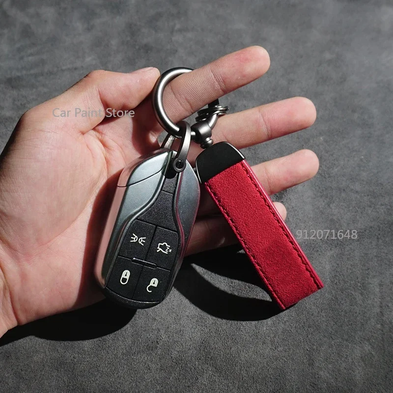 Suede Metal Car Styling Power Emblem Keychain Key Chain Rings For Mercedes Benz AMG ACES Class GLAGLCGLEGLCLACLS Accessories