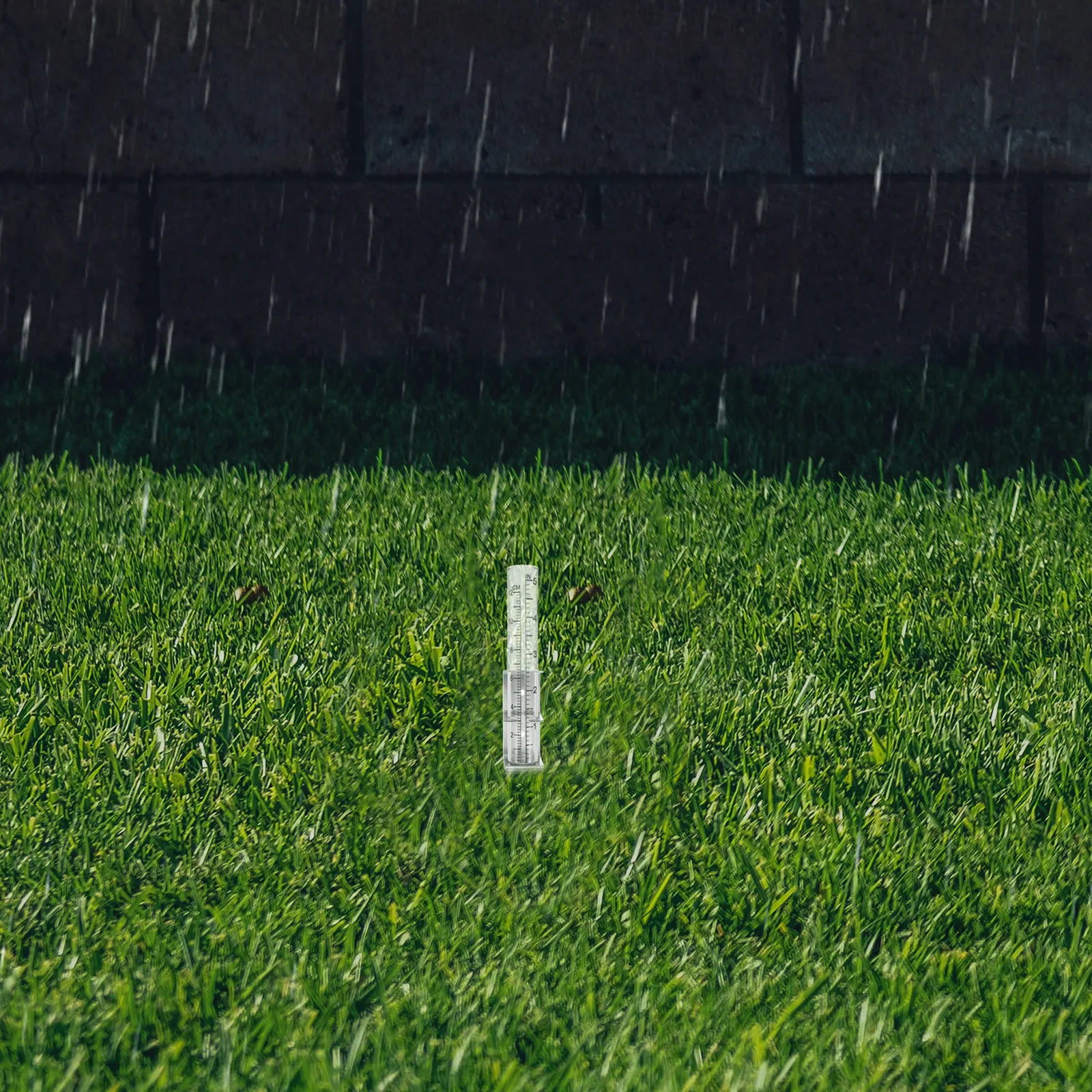 Rain Gauge for Garden Outdoor Yard with Stainless Steel Bracket and Glass Tube Precision Rainfall Measuring Instrument Patio