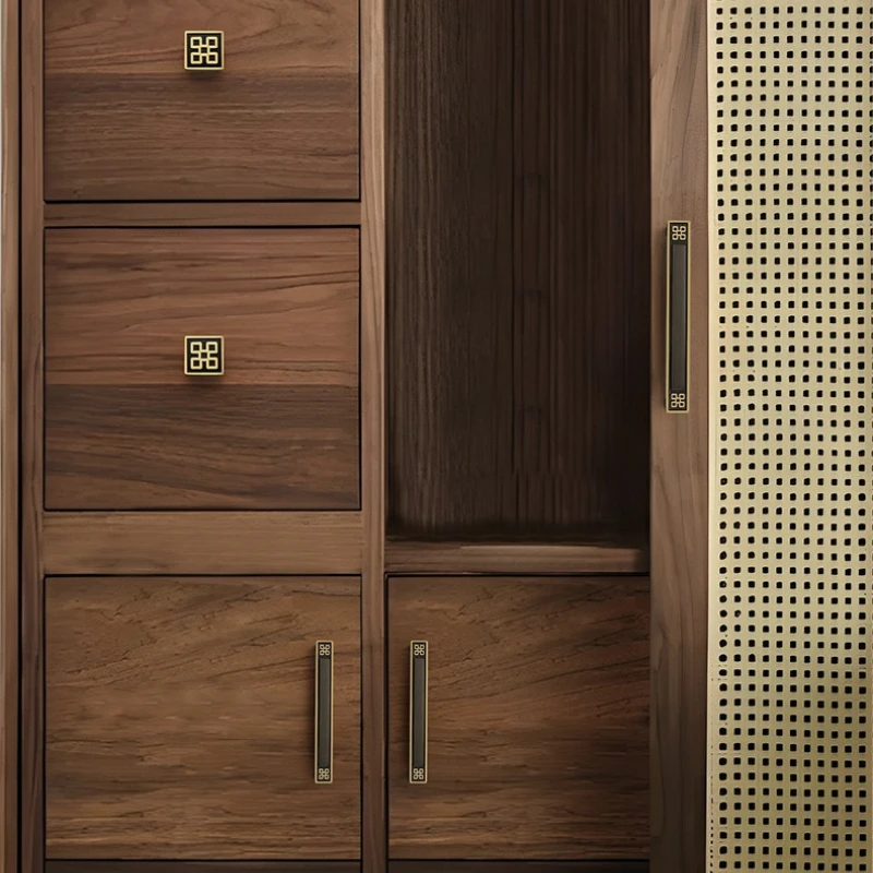 Brass New Chinese Style Cabinet Door Handle  Modern Simple Shoe Cabinet High-end Light Luxury Wardrobe Door Handle Knob