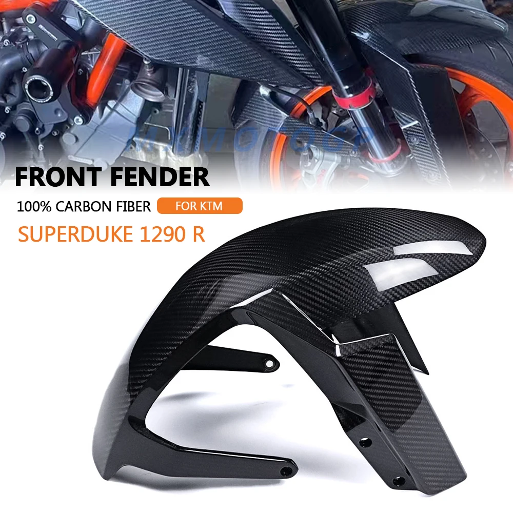Per KTM 1290 Super Duke R Superduke 1290 2020 2021 2022 2023 100% 3K In Fibra di Carbonio Parafango Anteriore Carenatura Accessori Moto