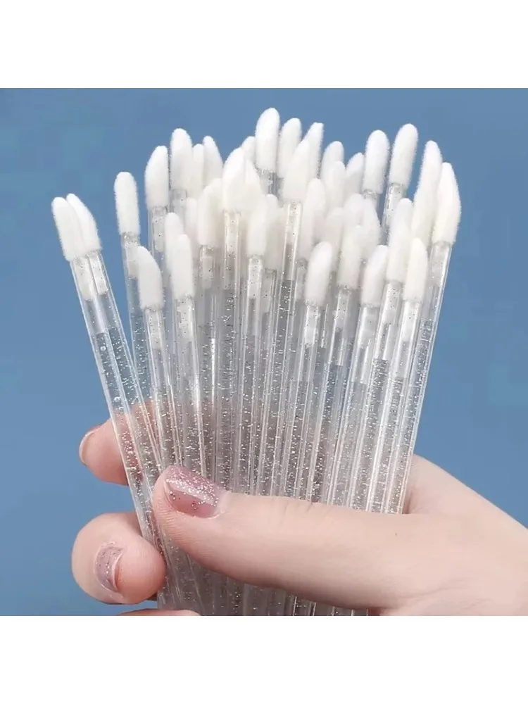 Brosses à cils en cristal, 50 pièces, pour enlever les cils individuels, applicateur de Mascara, pinceaux à lèvres, maquillage, outils d'extension de cils