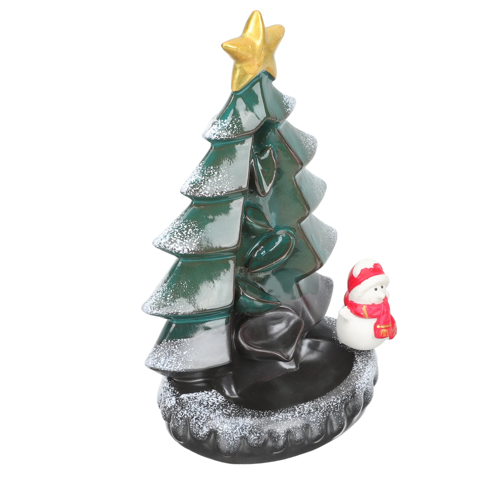 

Back-Flow Incense Burner Christmas Tree Design Handmade Scented Censer for Living Room Bedroom Yoga Purifying Ornament